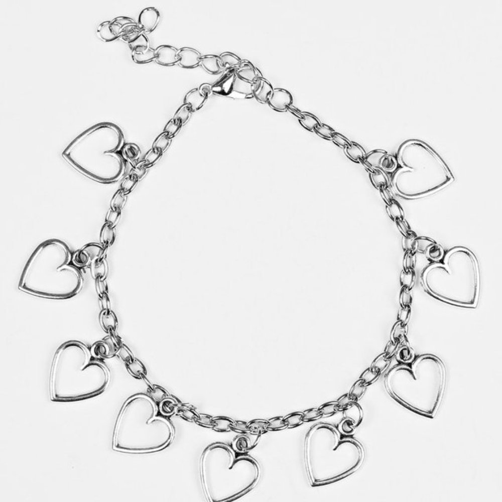 Silver Hearts Bracelet Paparazzi